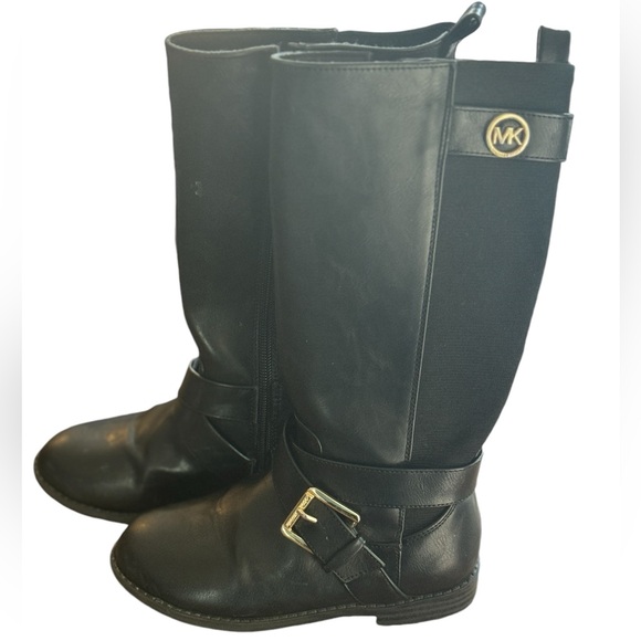 Michael Kors Other - Michael Kors Black Side Zip Girls Toddler Jessamy Knee High Riding Boots - 11